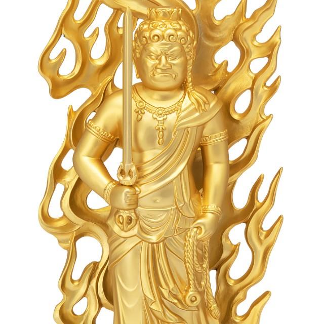 不動明王 合金製金メッキ 21cm【牧田秀雲作】 : 仏壇・仏具販売-仏壇屋