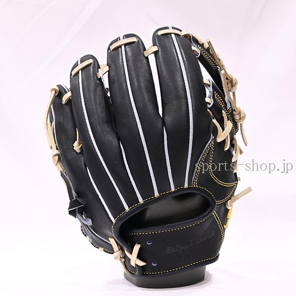 あすつく 和牛JB 硬式用 限定 JB-004S 内野手用 Nブラック キャメル紐