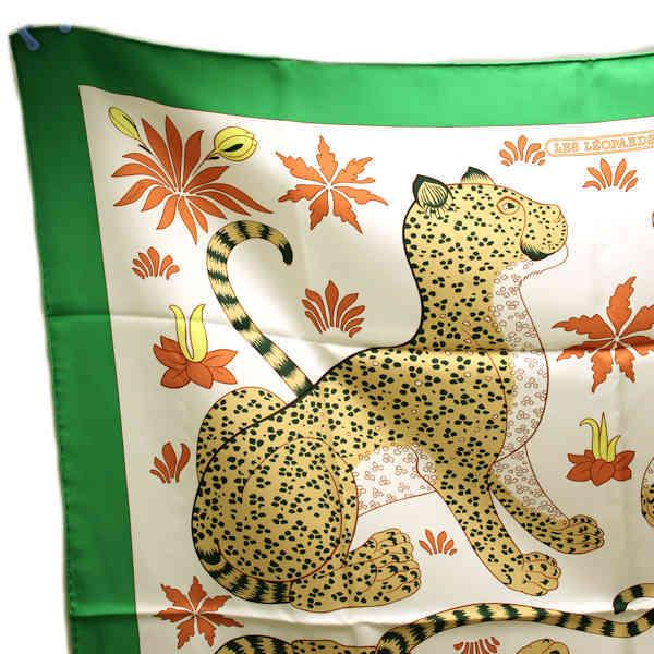 HERMES（エルメス） 【箱付き】HERMES スカーフ カレ90 LES LEOPARDS