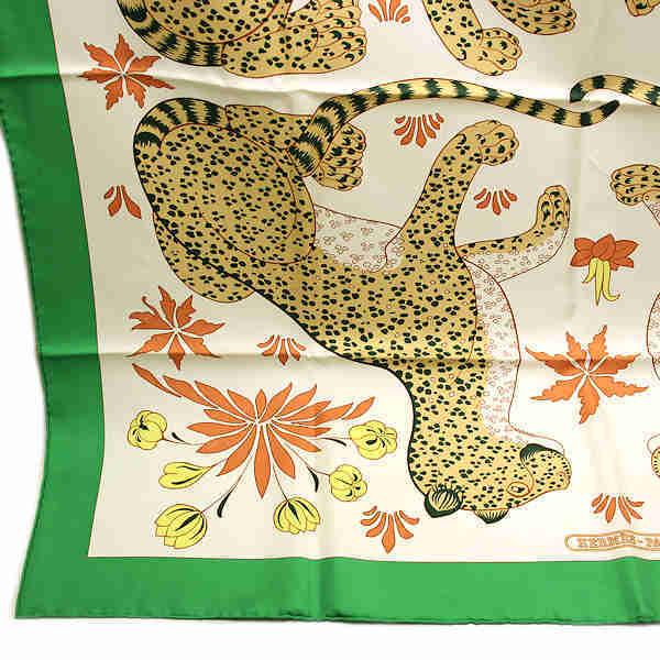 HERMES（エルメス） 【箱付き】HERMES スカーフ カレ90 LES LEOPARDS