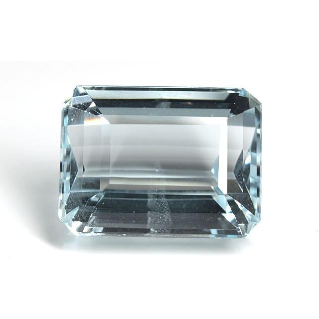 ブルートパーズ ルース 23.793ct エメラルドカットの淡いブルーです 9