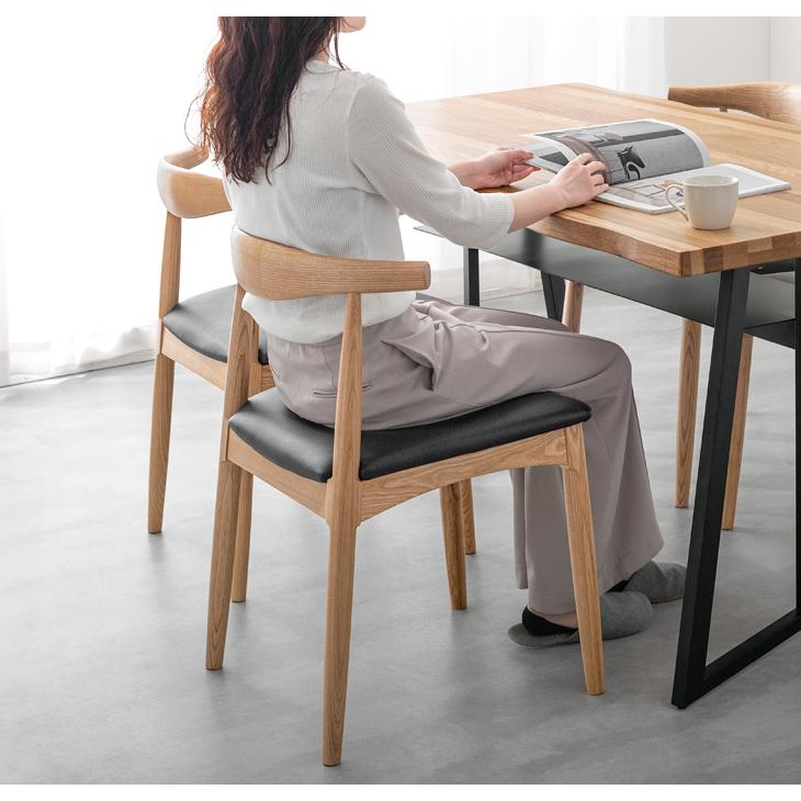 タンスのゲン ダイニングチェア 完成品 天然木 アッシュ 完成品 4脚