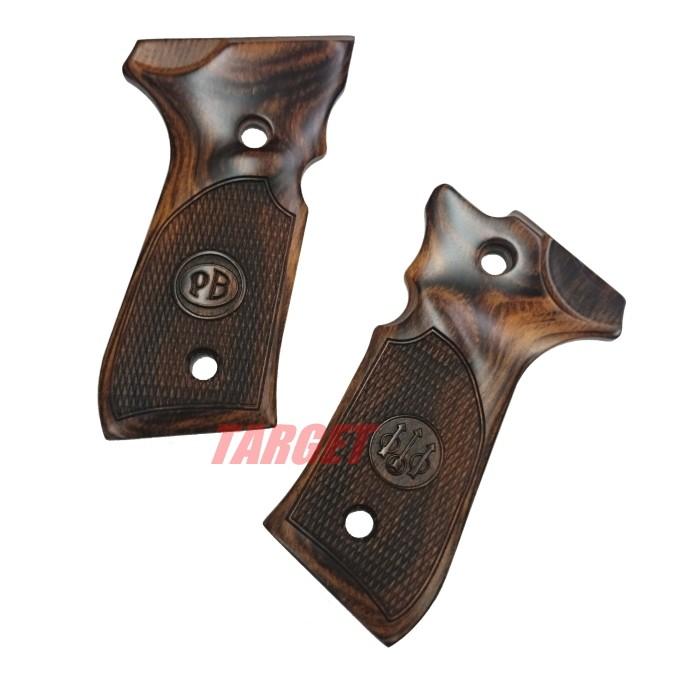 アルタモント ベレッタ M92F用 木製グリップ チェッカー パネル ロゴ