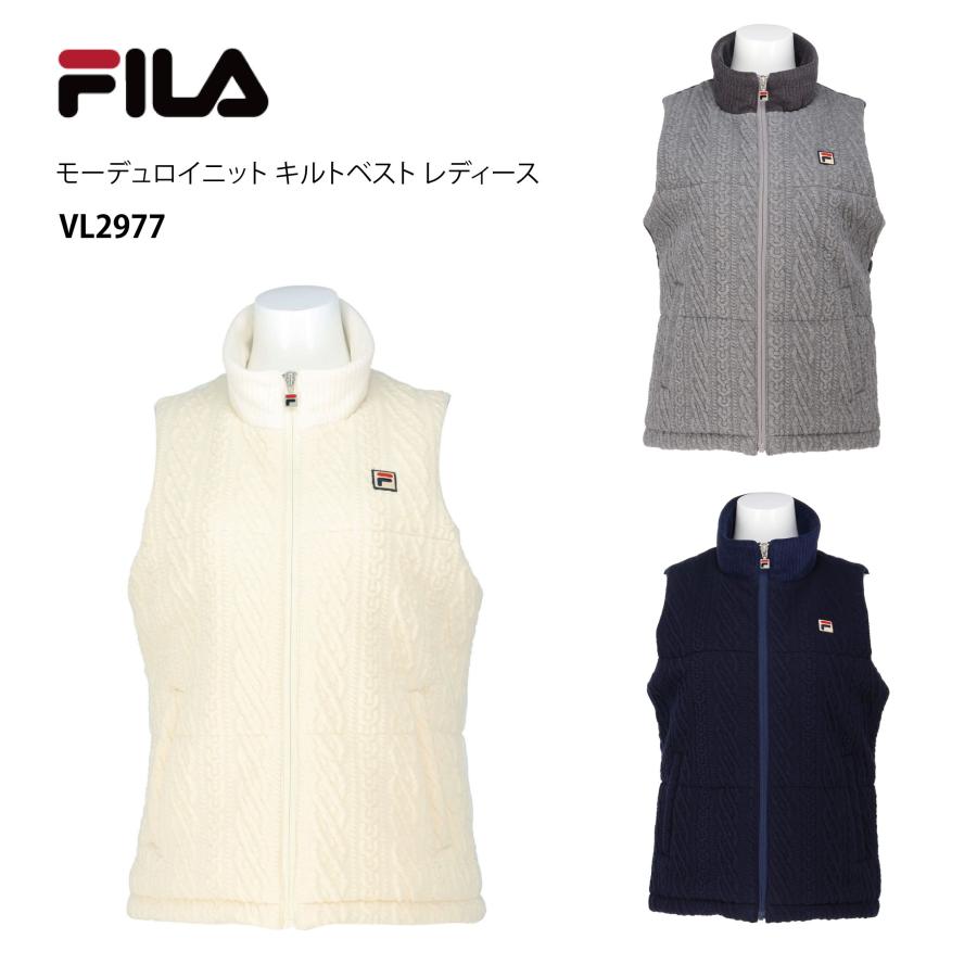 FILA（フィラ） SALE モーデュロイニット キルトベスト レディース