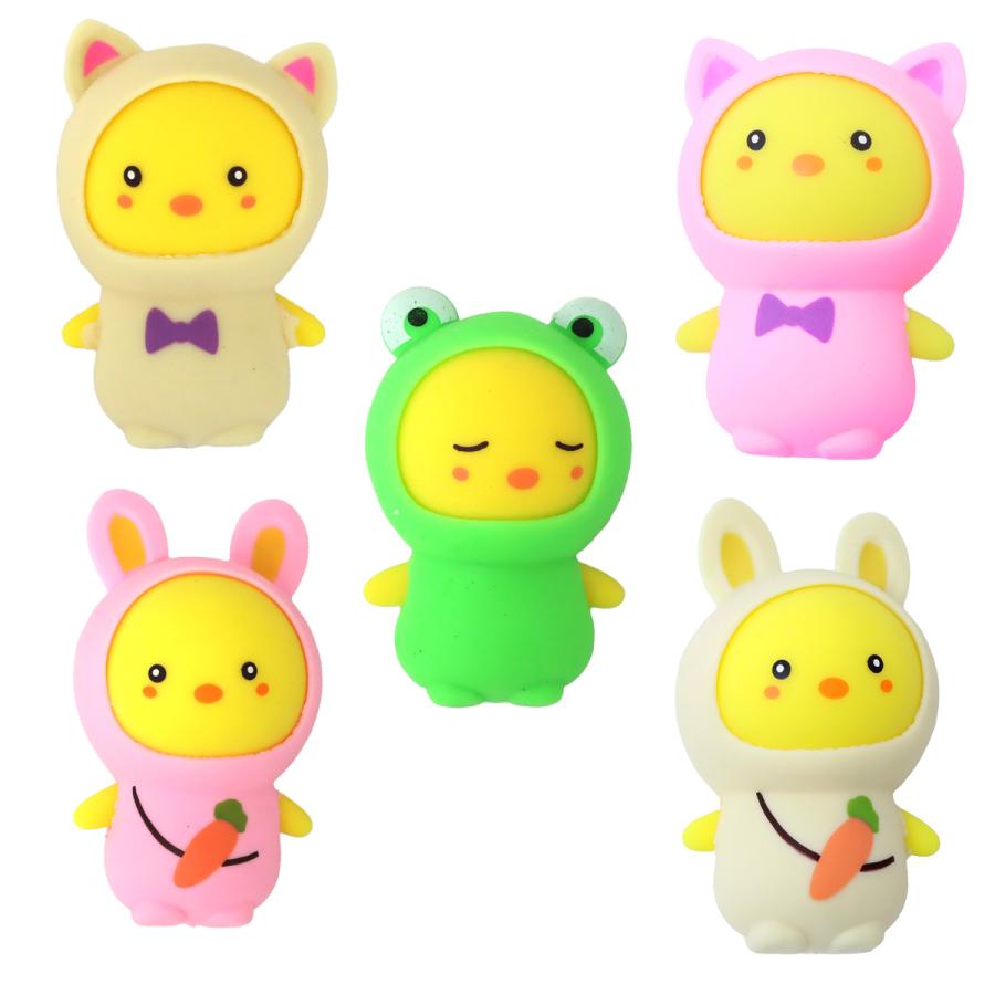 着ぐるみスクイーズ ひよこちゃん 1個 単品 選べる5種類 子供 おもちゃ