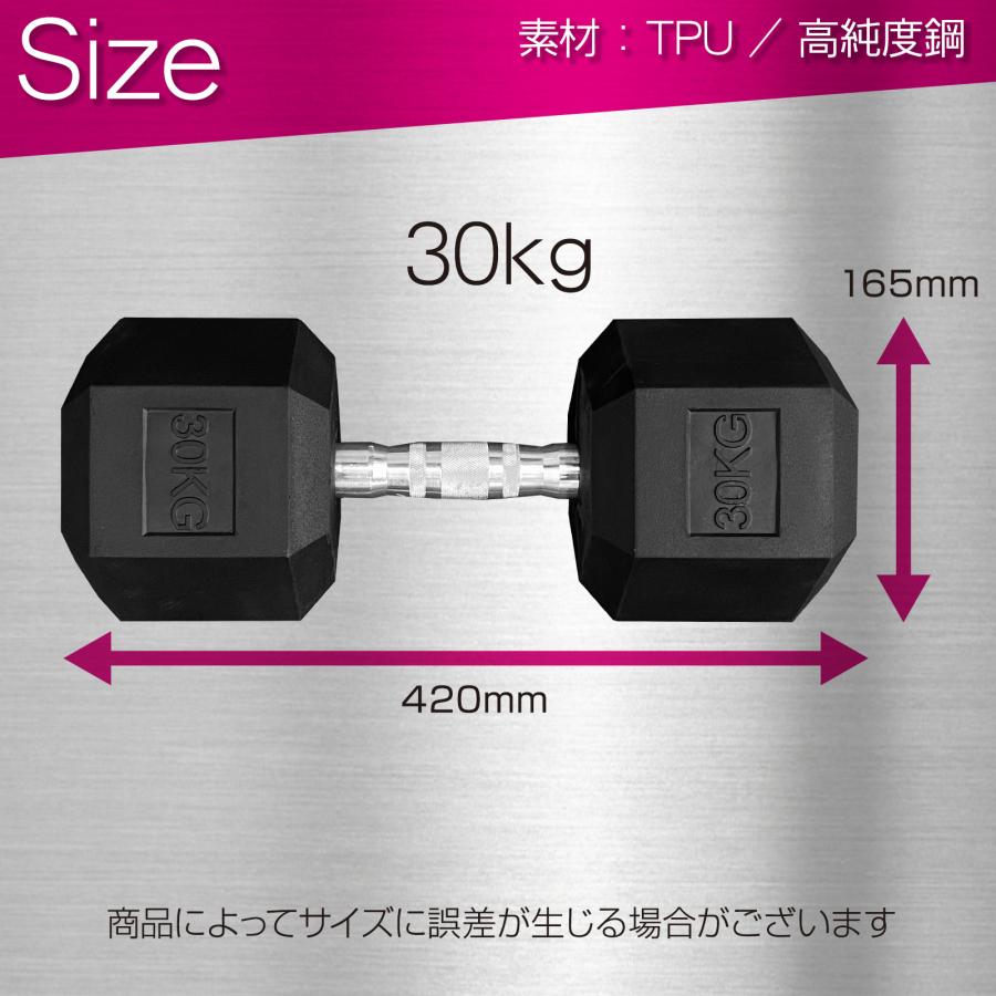 TOP FILM ダンベル 鉄アレイ 30kg 2個セット 60kg ヘックスダンベル