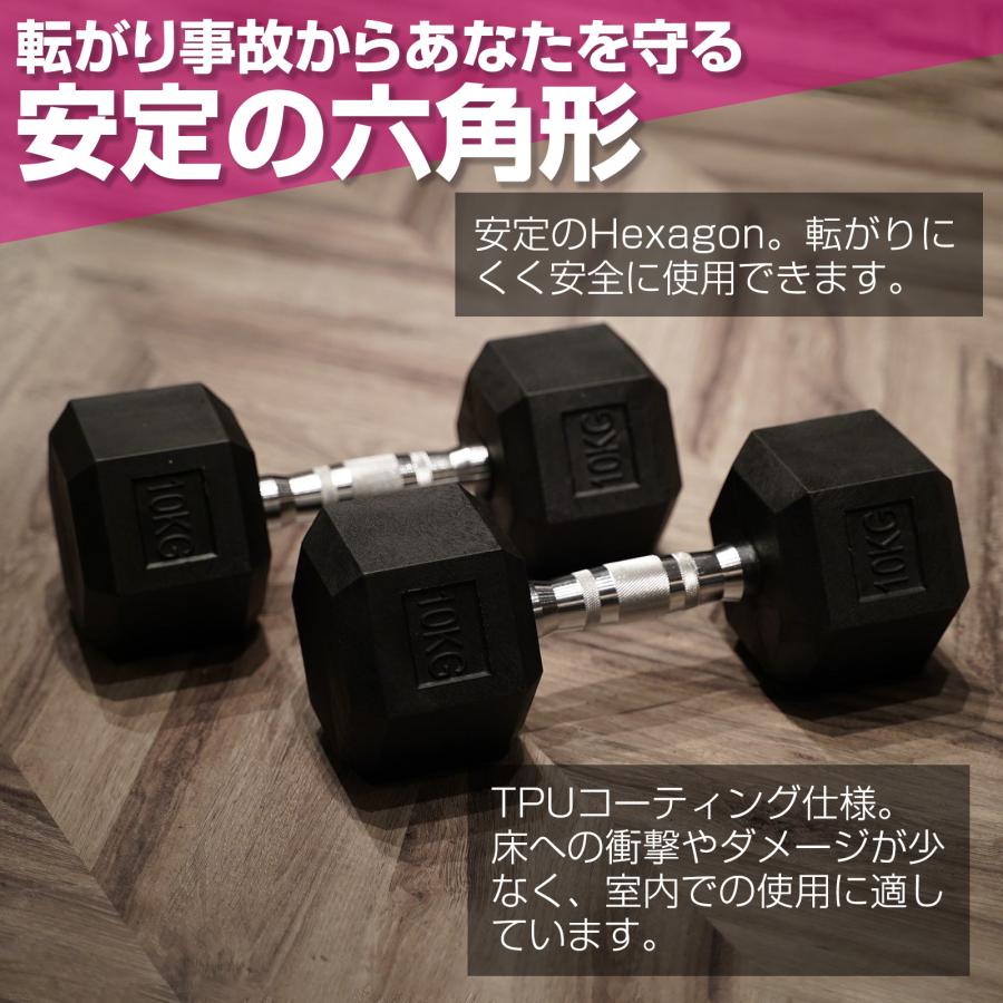 TOP FILM ダンベル 鉄アレイ 20kg 2個セット 40kg ヘックスダンベル