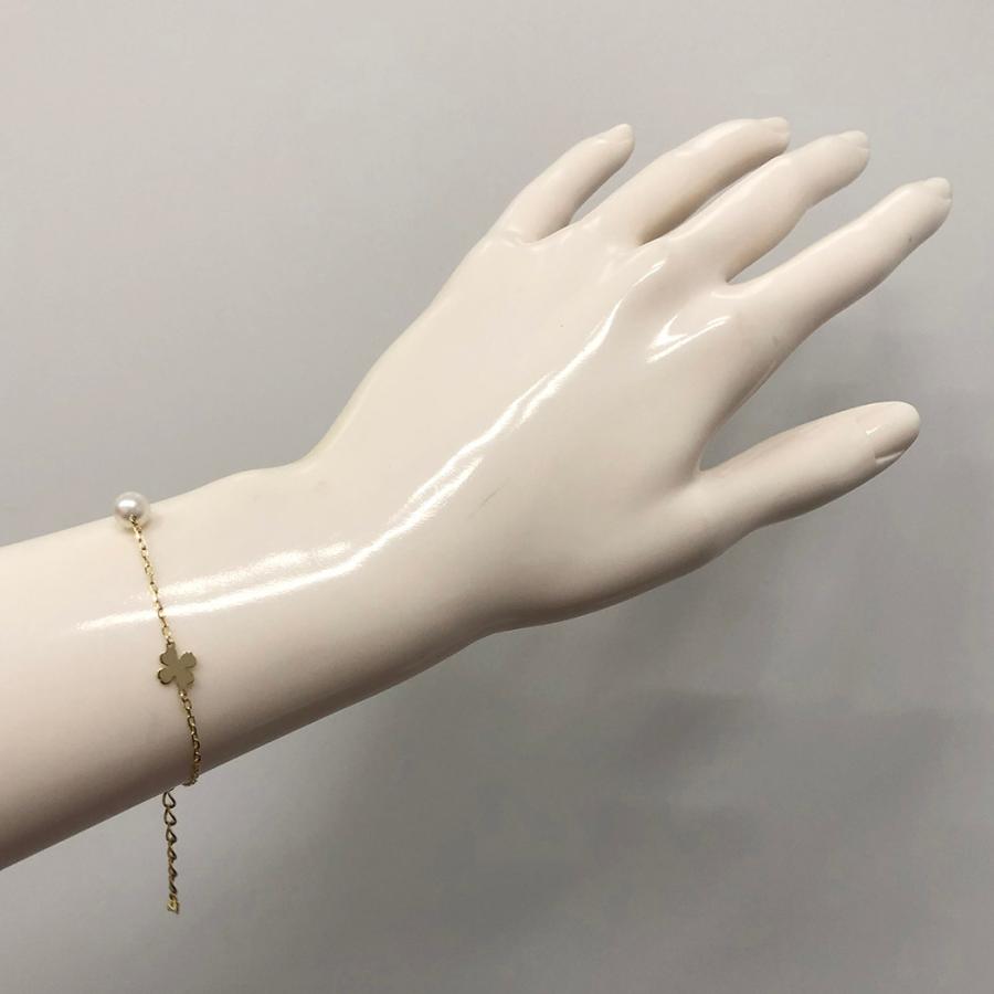 MIKIMOTO（ミキモト） パールブレスレット クローバー K18 750 YG