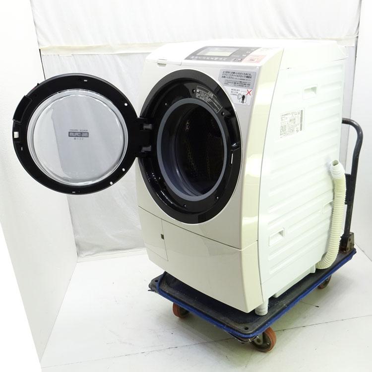 ビッグドラム 【中古】【設置込み】日立 ドラム式洗濯乾燥機 スリム