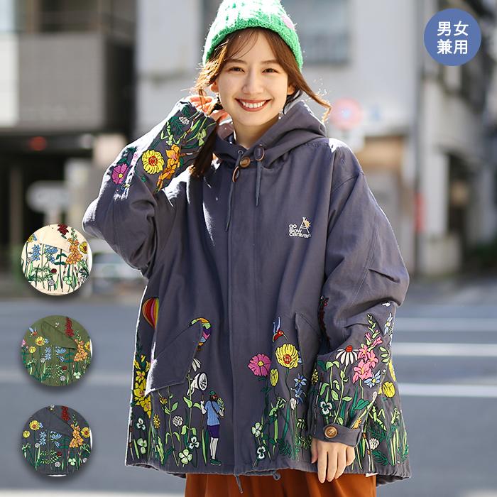 チチカカ（TITICACA） go slow caravan スラブサテンパネル刺繍モッズ