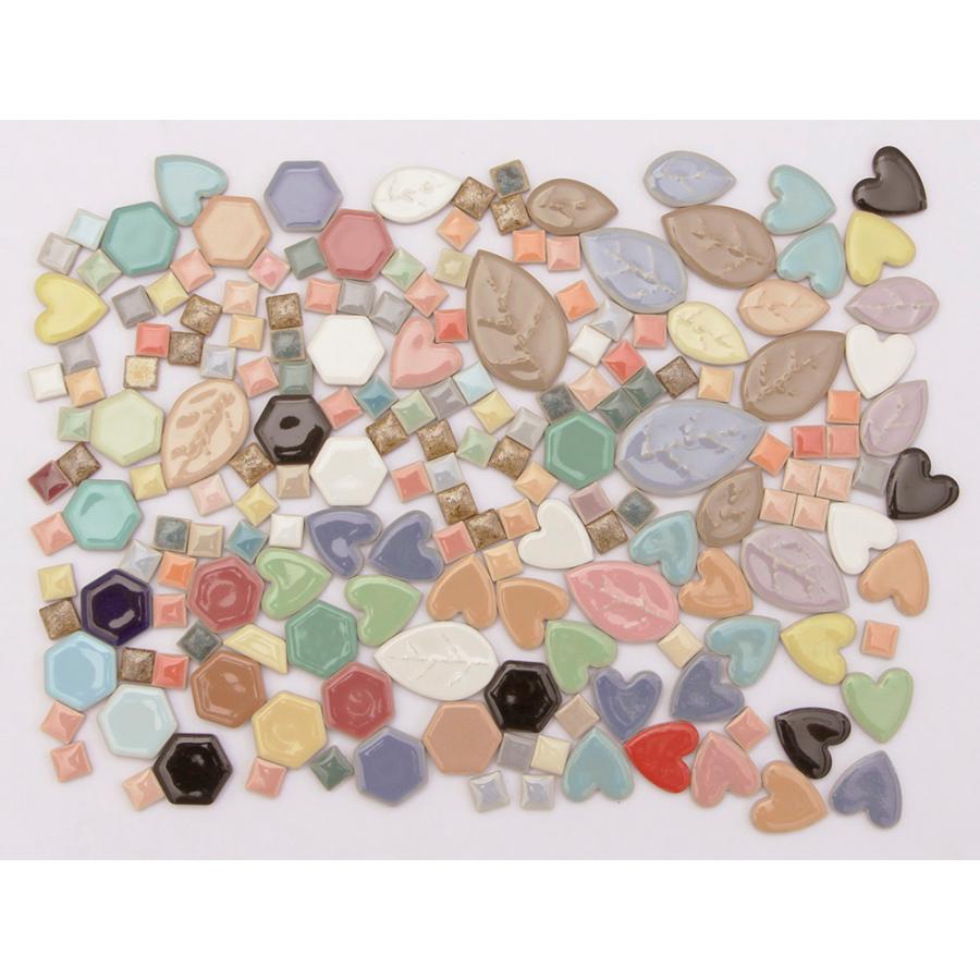 モザイクタイル バラ売り マルチMIXたまて箱 10mm角 15mm角 ハート