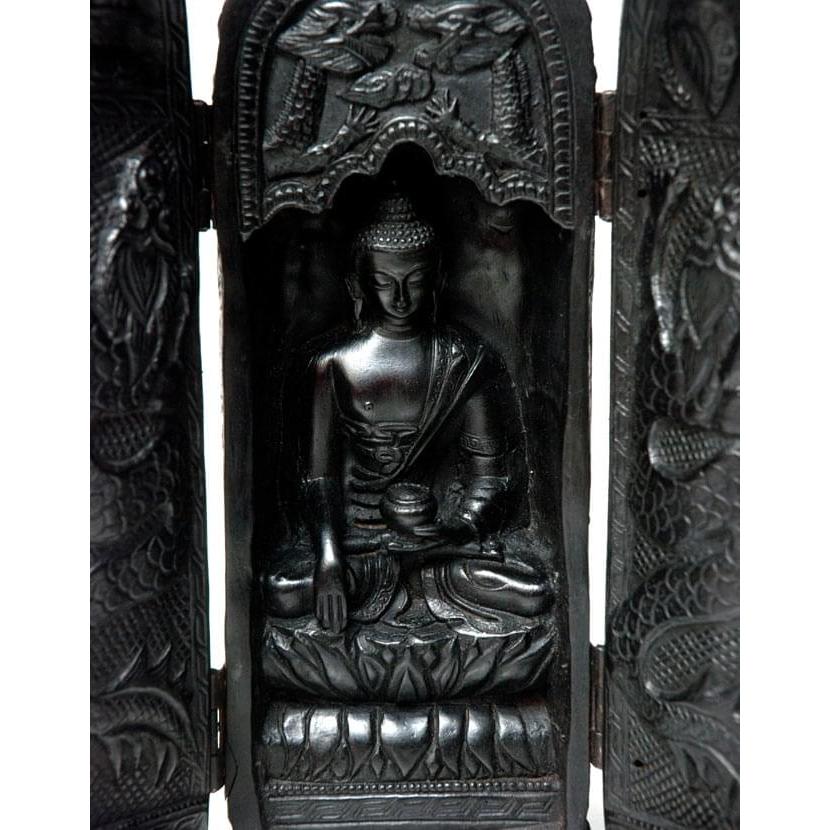 仏像 観音開きの阿弥陀如来像(20cm) チベット 密教 ブッダ像