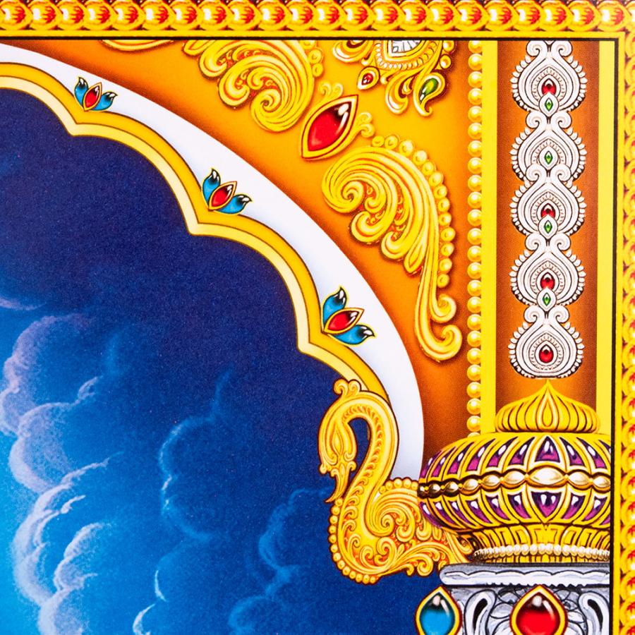 神様 サラスヴァティ インド ポスター 〔約66cm×約47cm〕インドの