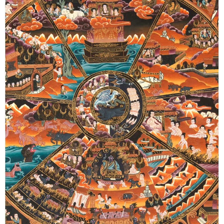 送料無料 タンカ 仏画 マンダラ チベット 〔Raj Lama作 一点物〕タンカ