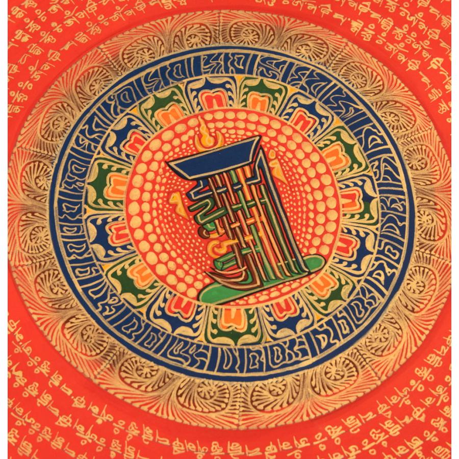 送料無料 タンカ 仏画 マンダラ チベット 〔一点物〕タンカ カーラ