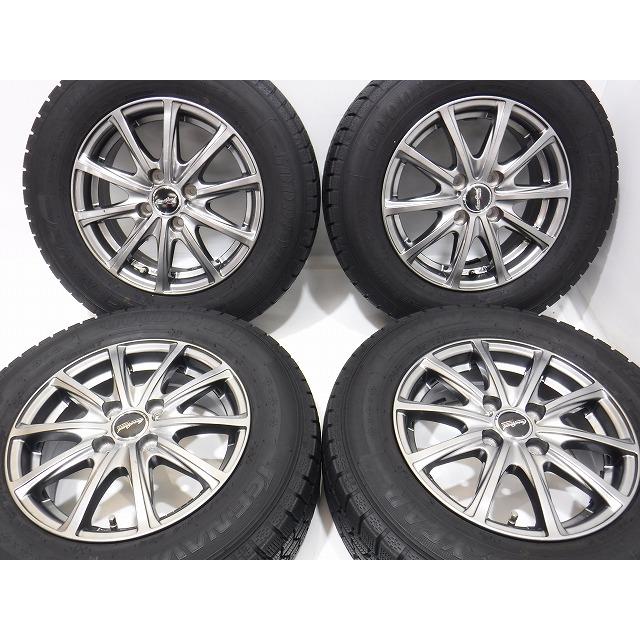 14インチ バリ溝 185/70R14 5.5J+45 100 コンパクトカー 中古