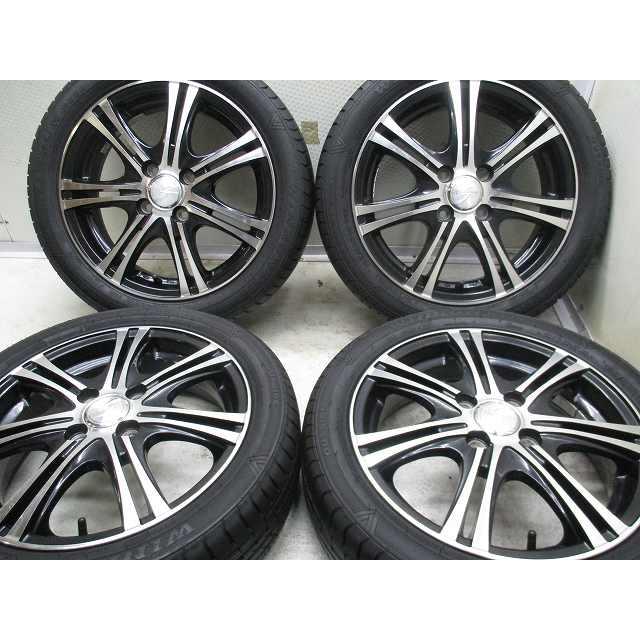 15インチ バリ溝 165/55R15 4.5J+43 100 軽自動車 中古タイヤアルミ