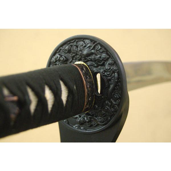 模造刀 アルミ刀身 黒石目 大刀 木製柄 舞台演劇刀 クリーニングクロス