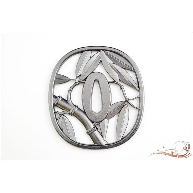 鍔 刀装具 笹透かし鍔 毛利元就 装飾品 コレクション 観賞 : TL-STAR