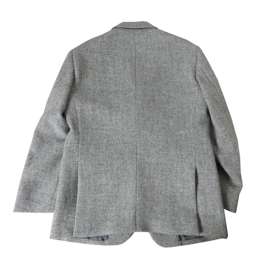 秋冬 ハリスツイード ジャケット シルバーグレー 2つボタン メンズ