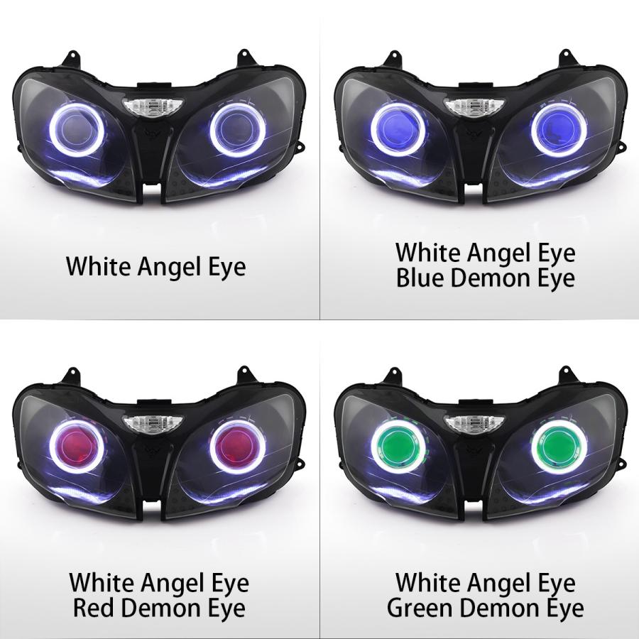 Kawasaki ZX-6R 00-02年 カスタムヘッドライトキット : 輸入パーツ専門