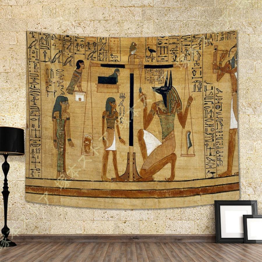 タペストリー 壁の絵 エジプト ヴィンテージ風 マルチカバー 大判