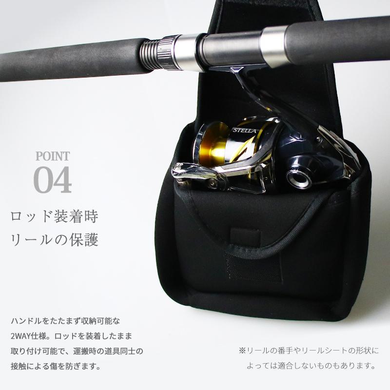 スピニング用リールポーチ XLサイズ リールカバー リールケース 耐衝撃