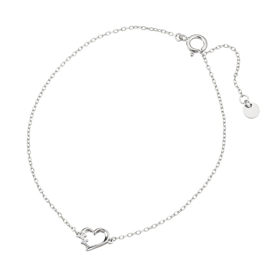 ジュエリーツツミ K10ホワイトゴールドダイヤモンドブレスレット