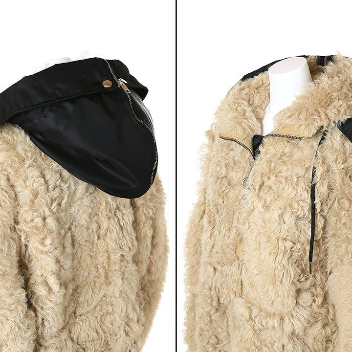 DIESEL（ディーゼル） ファーコート レディース 羊毛皮 ラムスキン