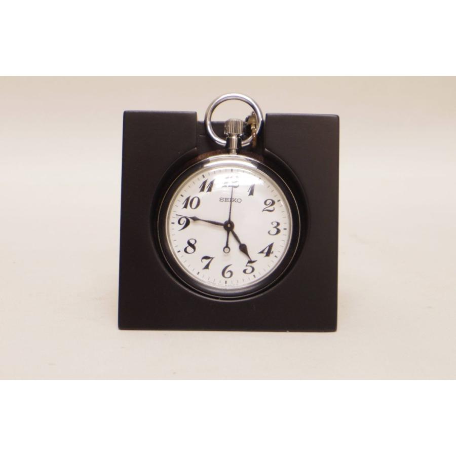 定形外郵便発送、鉄道時計スタンド (小)、マホガニー ディープステイン