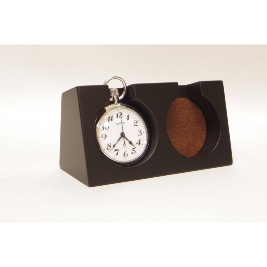 定形外発送、鉄道時計スタンド (小)2個用、マホガニー材、 ウレタン