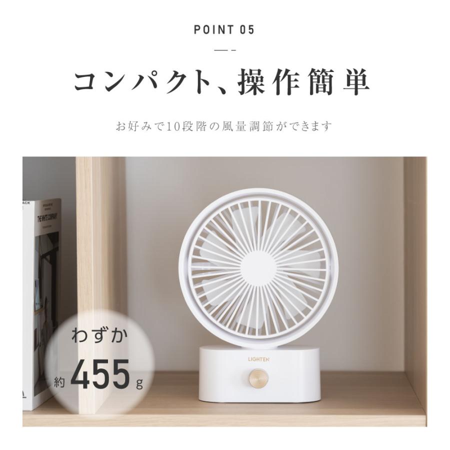 卓上扇風機 静音 風量調整 usb 充電 左右首振り コンパクト ミニ扇風機