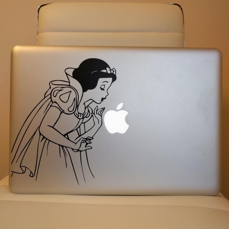 MacBook Air / Pro マックブック ステッカー シール 白雪姫 りんごに