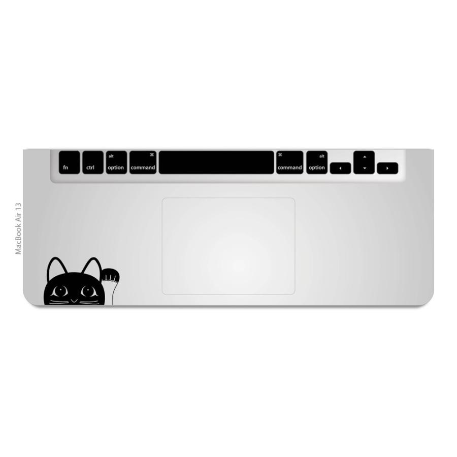 MacBook Air / Pro マックブック ステッカー シール 招き猫 猫 黒猫
