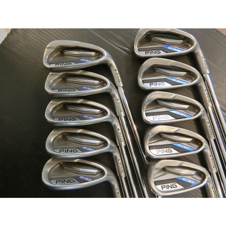 G（PING） 名器 ピン PING G30 アイアン 黒ドット #5-9,W,U,S,L 9本
