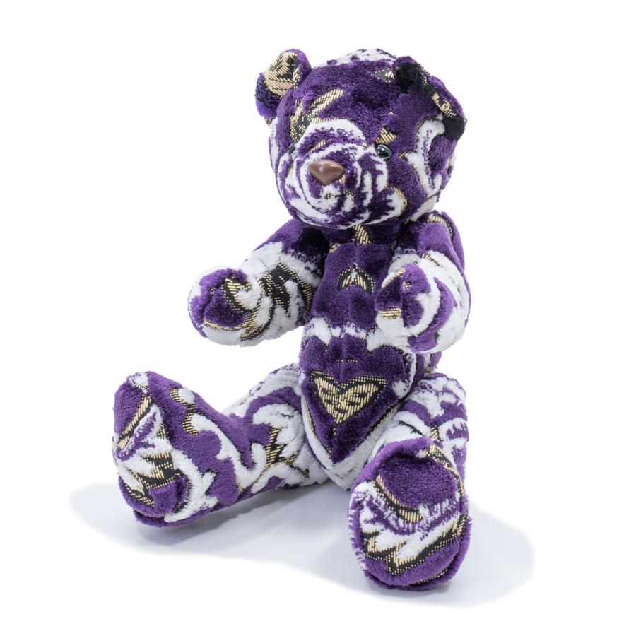 金華山 華恋 【クマ】パープル ぬいぐるみ 320mm×180mm 熊 くま