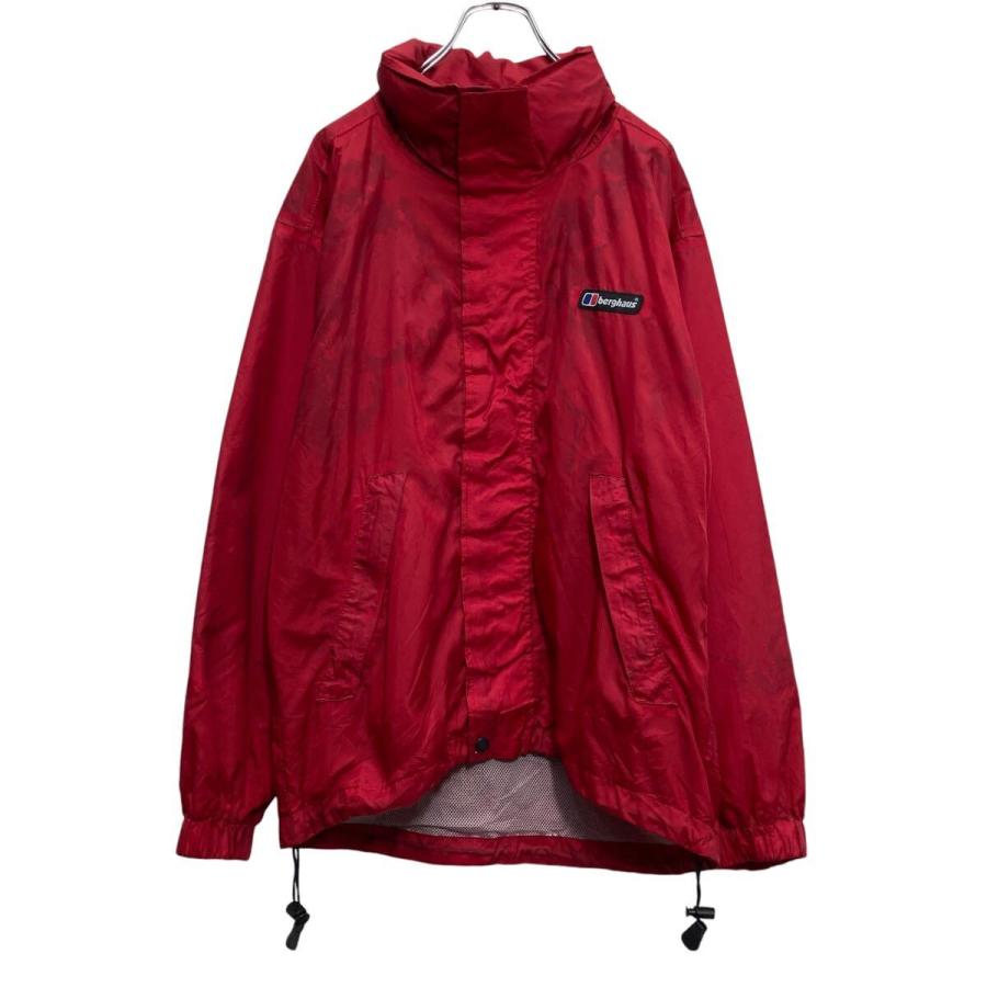 Berghaus ナイロン ジャケット S レッド フルジップ 撥水 古着卸