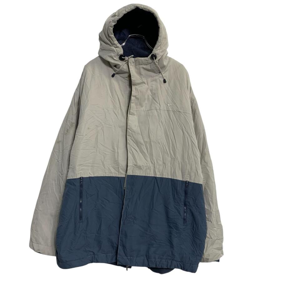 NIKE 中綿ジャケット 2XL ホワイト ネイビー ナイキ マジックテープ