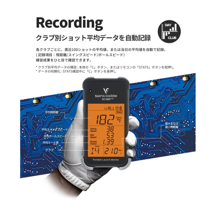 VOICE CADDIE（ボイスキャディ） SC200PLUS 小型 弾道測定器 ゴルフ