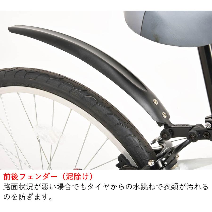 NEXTYLE 自転車 子供用 クロスバイク 24インチ 泥除け付き シマノ6段