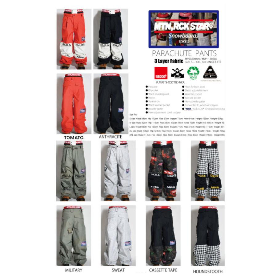 特典付き 24-25 MTN.ROCK STAR マウンテンロックスター PARACHUTE PANT