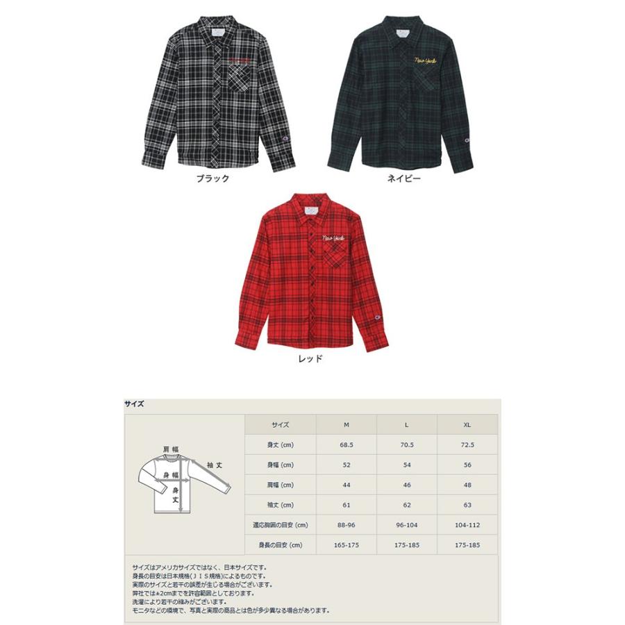 Champion（チャンピオン） メンズ長袖ネルシャツ チェック柄（あったか