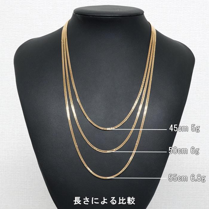 喜平 ネックレス 18金 トリプル 12面 50cm 6g 造幣局検定マーク K18