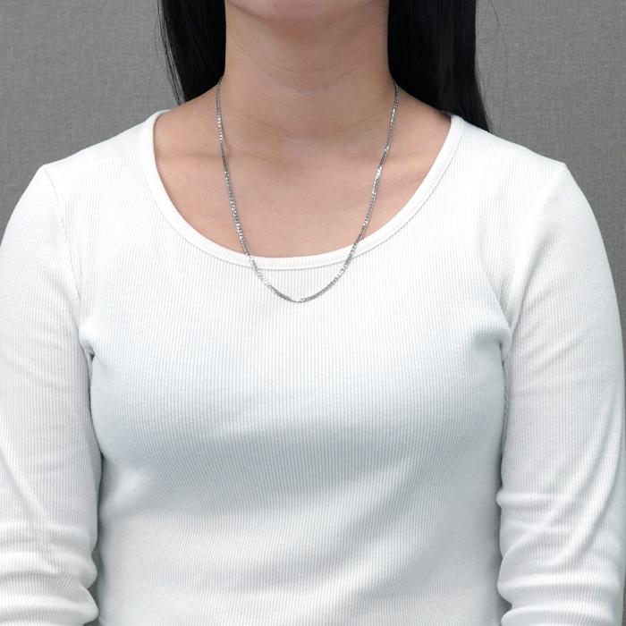 喜平 ネックレス プラチナ Pt1000 ダブル 6面 55cm 11g 造幣局検定