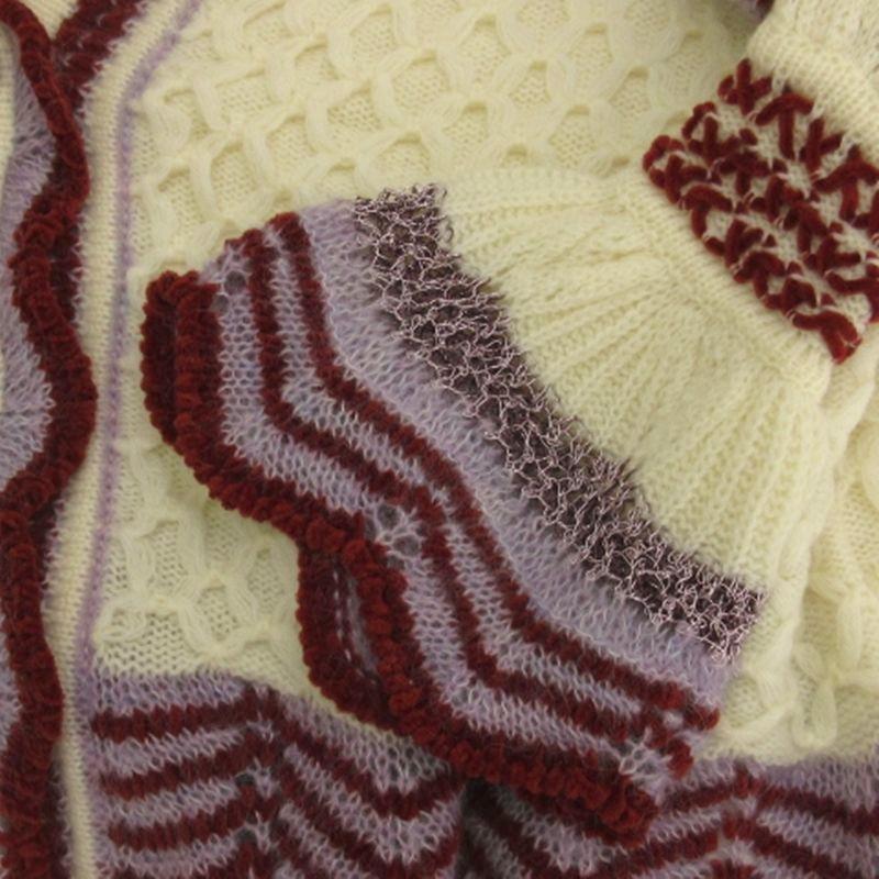 マメクロゴウチ Mame Kurogouchi Lace Knitting Cardigan モヘヤ