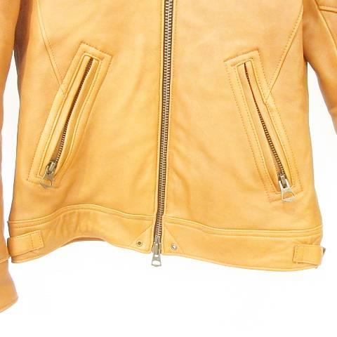 ジャックローズ Jackrose 美品 ラムレザー ジャケット ファー襟