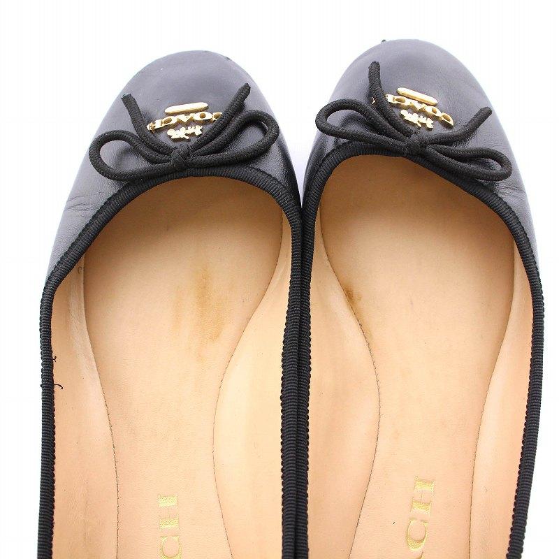 COACH（コーチ） バレエシューズ フラット パンプス 5.5C 黒 /YM