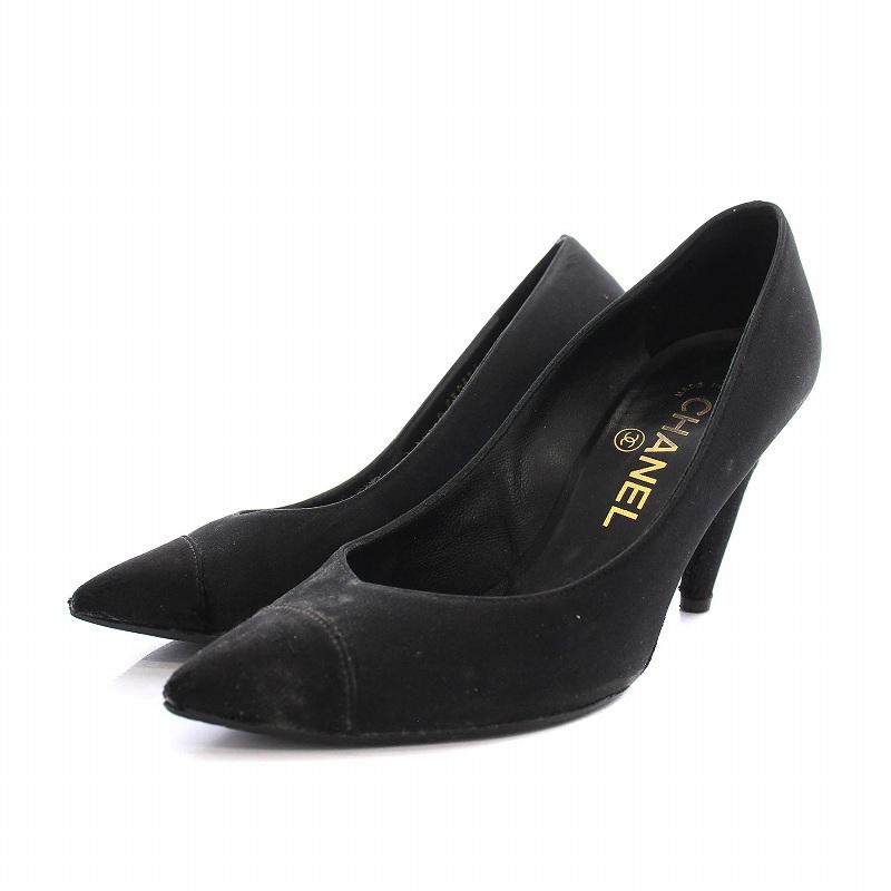 CHANEL（シャネル） パンプス ヒール ココマーク パール 36.5 黒