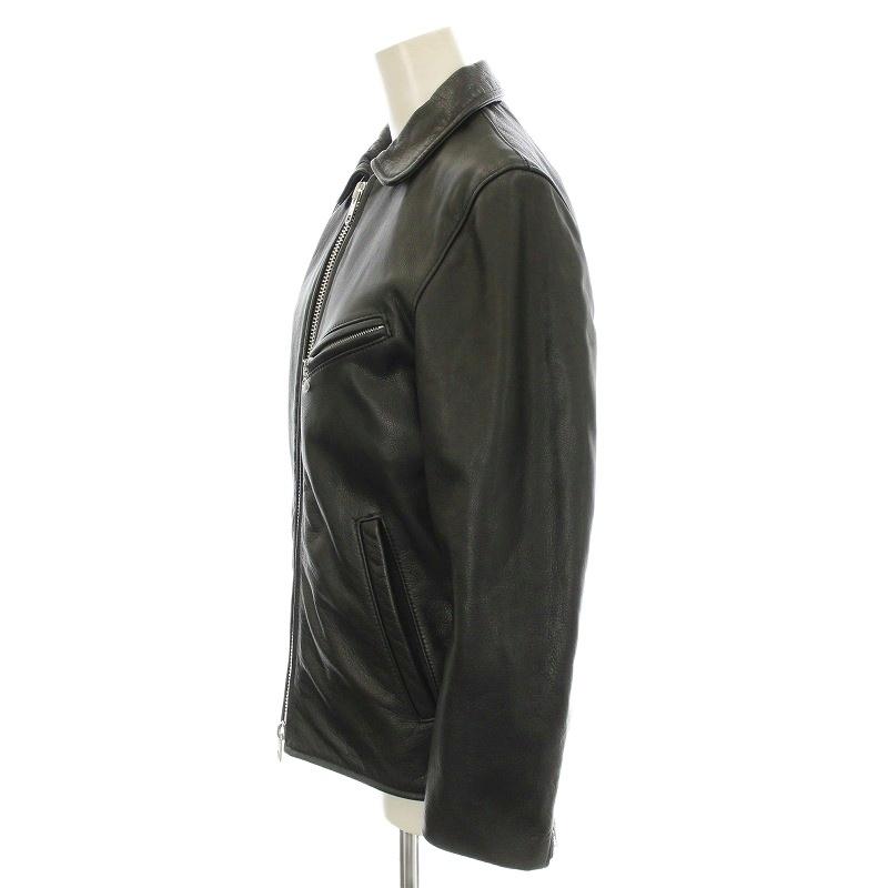 バンソン VANSON シングル ライダース レザージャケット 36 黒