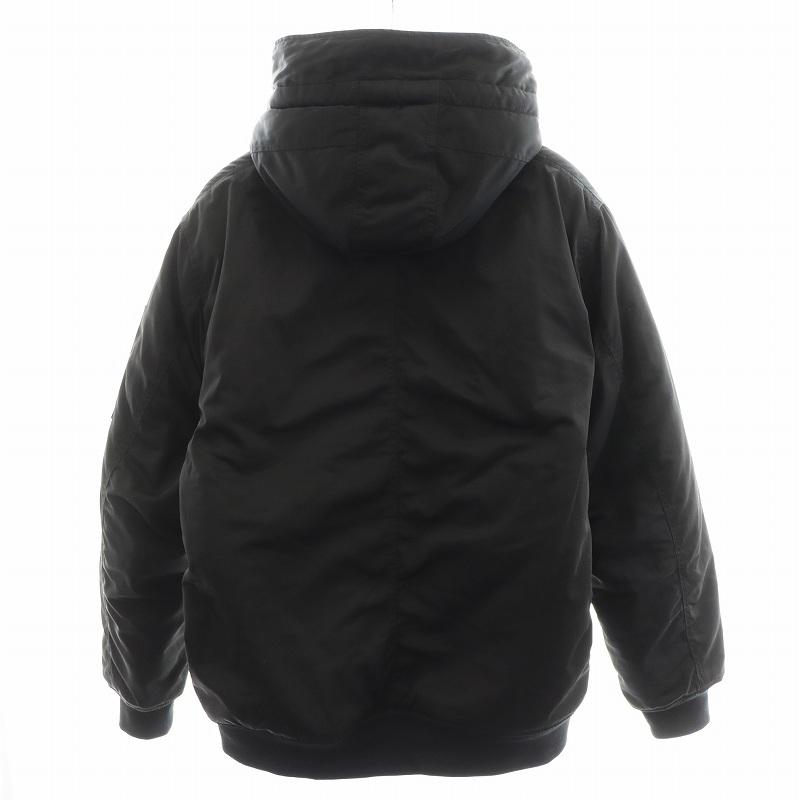 AVIREX（アヴィレックス） 中綿ジャケット ロゴ フード アウター XL 黒